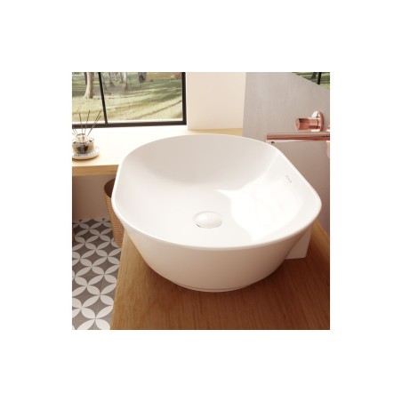 VitrA Geo 545x400mm 0TH Basin (No Overflow) - White | Basins