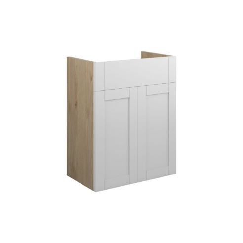 Anibel 500mm Standard Basin Unit - Matt White (Oak Cab) | Va