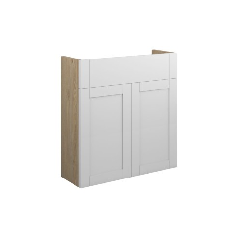 Anibel 600mm Slim Basin Unit - Matt White (Oak Cab) | Vanity