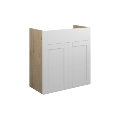 Anibel 600mm Standard Basin Unit - Matt White (Oak Cab) | Va