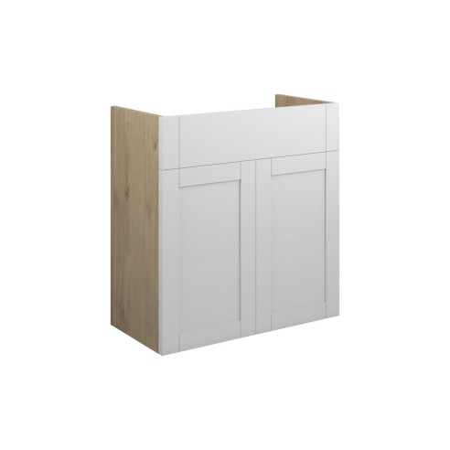 Anibel 600mm Standard Basin Unit - Matt White (Oak Cab) | Va