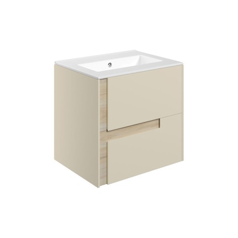Coimbra 615mm Wall Hung 2 Drawer Basin Unit & 0TH White Thin