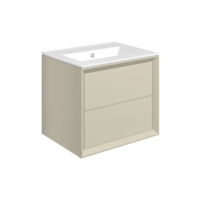 Porto 610mm Wall Hung 2 Drawer Basin Unit & 0TH Thin Edge Ba