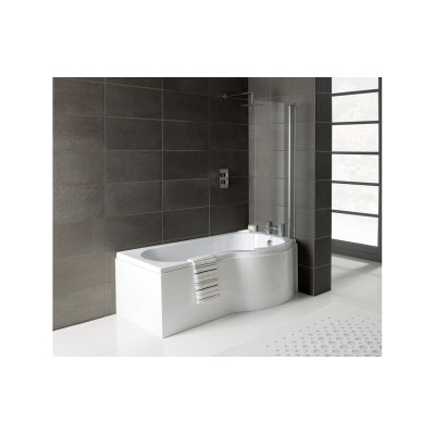 P-Shape 1700x700-850x410mm 0TH Shower Bath  Panel & Screen (
