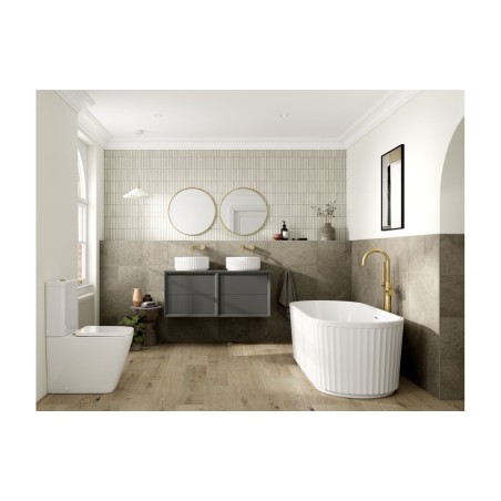 Porto 1210mm Wall Hung 4 Drawer Basin Unit & 0TH Thin Edge B