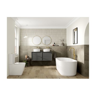 Porto 1210mm Wall Hung 4 Drawer Basin Unit & 2TH Thin Edge B 2