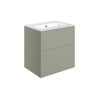 Sintra 610mm Wall Hung 2 Drawer Basin Unit & 0TH Basin - Mat