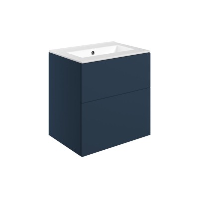 Sintra 610mm Wall Hung 2 Drawer Basin Unit & 0TH Basin - Mat