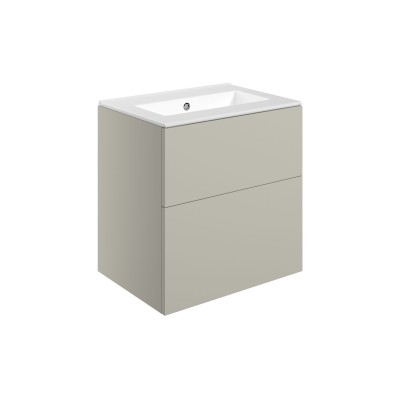 Sintra 610mm Wall Hung 2 Drawer Basin Unit & 0TH Basin - Mat