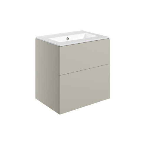 Sintra 610mm Wall Hung 2 Drawer Basin Unit & 0TH Basin - Mat