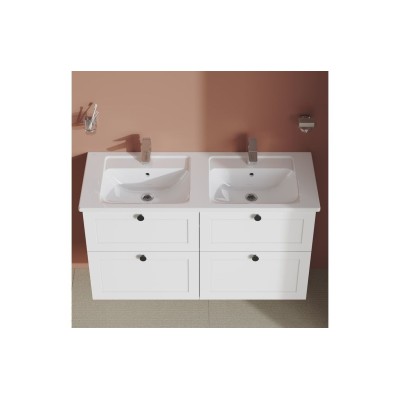 VitrA Integra 1200x470mm 2TH Vanity Basin w/Overflow - White 2
