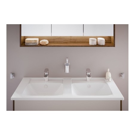 VitrA Integra 1200x470mm 2TH Vanity Basin w/Overflow - White