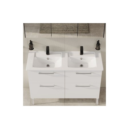 VitrA Integra 1200x470mm 2TH Vanity Basin w/Overflow - White