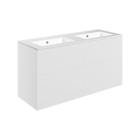 Sintra 1210mm Wall Hung 4 Drawer Basin Unit & 2TH Basin - Ma