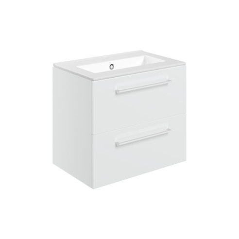 Valbom 610mm Wall Hung 2 Drawer Basin Unit & 0TH Thin Edge B