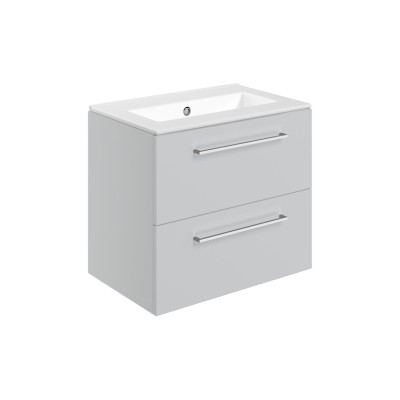 Valbom 610mm Wall Hung 2 Drawer Basin Unit & 0TH Thin Edge B