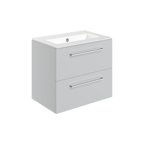 Valbom 610mm Wall Hung 2 Drawer Basin Unit & 0TH Thin Edge B
