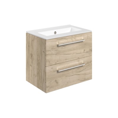 Valbom 610mm Wall Hung 2 Drawer Basin Unit & 0TH Thin Edge B