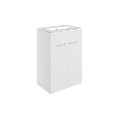 Valbom 610mm Floor Standing 2 Door Basin Unit & 0TH Thin Edg