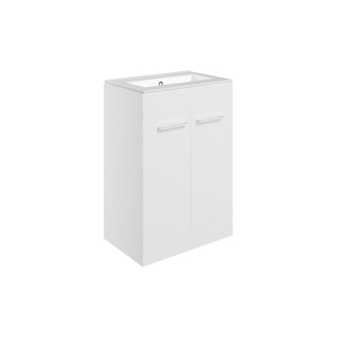 Valbom 610mm Floor Standing 2 Door Basin Unit & 0TH Thin Edg