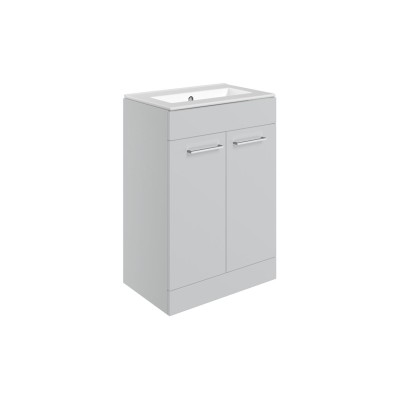 Valbom 610mm Floor Standing 2 Door Basin Unit & 0TH Thin Edg