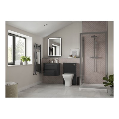 Valbom 610mm Floor Standing 2 Door Basin Unit & 0TH Thin Edg 2