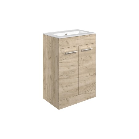 Valbom 610mm Floor Standing 2 Door Basin Unit & 0TH Thin Edg