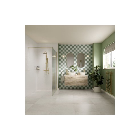 Valbom 610mm Floor Standing 2 Door Basin Unit & 0TH Thin Edg