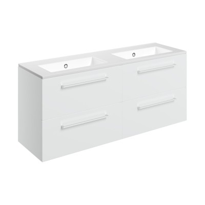 Valbom 1210mm Wall Hung 4 Drawer Basin Unit & 0TH Thin Edge