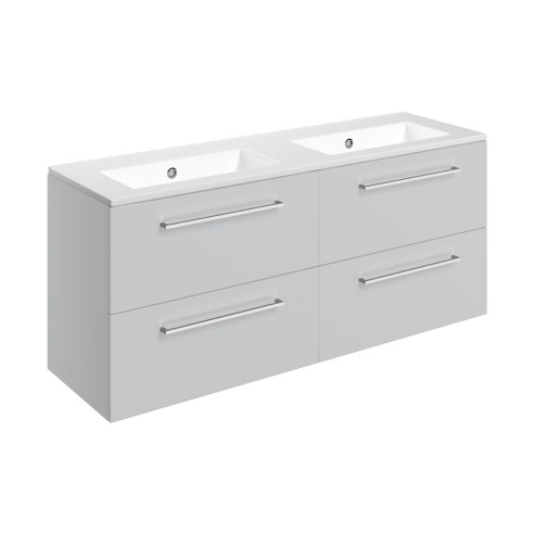 Valbom 1210mm Wall Hung 4 Drawer Basin Unit & 0TH Thin Edge