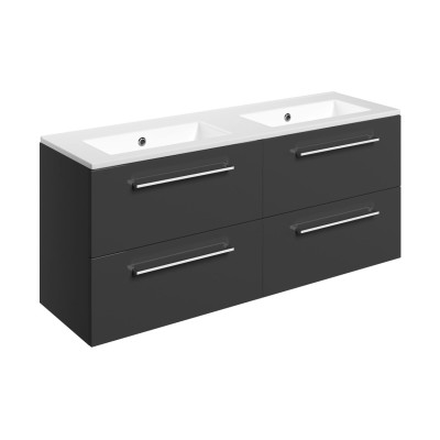 Valbom 1210mm Wall Hung 4 Drawer Basin Unit & 0TH Thin Edge