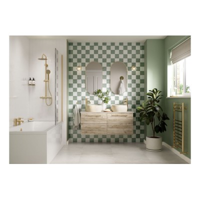 Valbom 1210mm Wall Hung 4 Drawer Basin Unit & 2TH Thin Edge 2