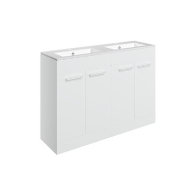 Valbom 1210mm Floor Standing 4 Door Basin Unit & 2TH Thin Ed
