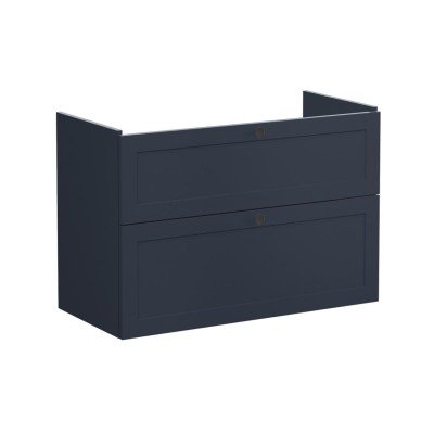VitrA Root Classic 100cm 2 Drawer Washbasin Unit - Matt Dark
