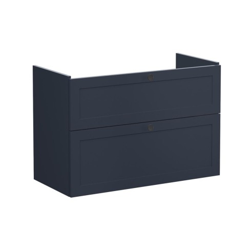 VitrA Root Classic 100cm 2 Drawer Washbasin Unit - Matt Dark