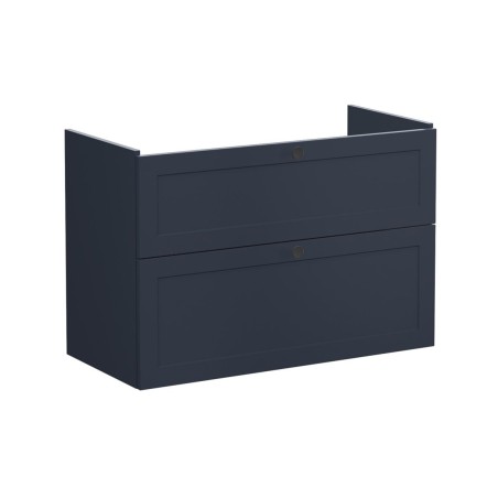 VitrA Root Classic 100cm 2 Drawer Washbasin Unit - Matt Dark
