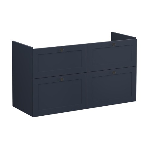 VitrA Root Classic 120cm 4 Drawer Washbasin Unit - Matt Dark