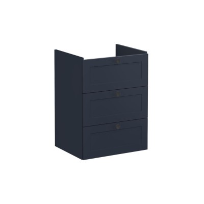 VitrA Root Classic 60cm 3 Drawer Washbasin Unit - Matt Dark