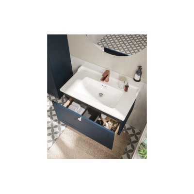 VitrA Root Classic 80cm 1 Drawer Washbasin Unit - Matt Dark 2