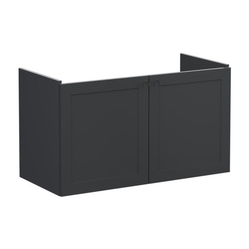 VitrA Root Classic 100cm 2 Door Washbasin Unit - Matt Graphi