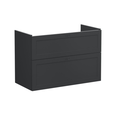VitrA Root Classic 100cm 2 Drawer Washbasin Unit - Matt Grap