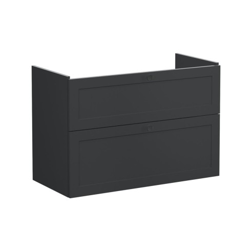 VitrA Root Classic 100cm 2 Drawer Washbasin Unit - Matt Grap