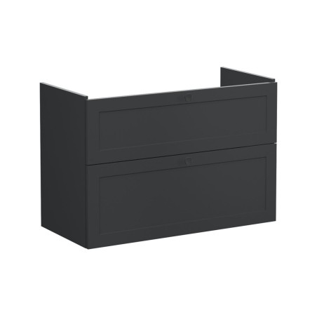 VitrA Root Classic 100cm 2 Drawer Washbasin Unit - Matt Grap