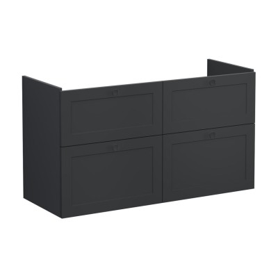 VitrA Root Classic 120cm 4 Drawer Washbasin Unit - Matt Grap