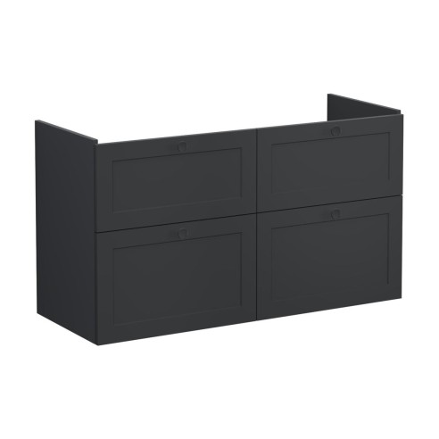 VitrA Root Classic 120cm 4 Drawer Washbasin Unit - Matt Grap