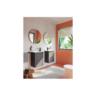 VitrA Root Classic 40cm 1 Door Wall Hung Slim Washbasin Unit 2