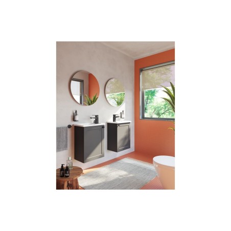 VitrA Root Classic 40cm 1 Door Wall Hung Slim Washbasin Unit