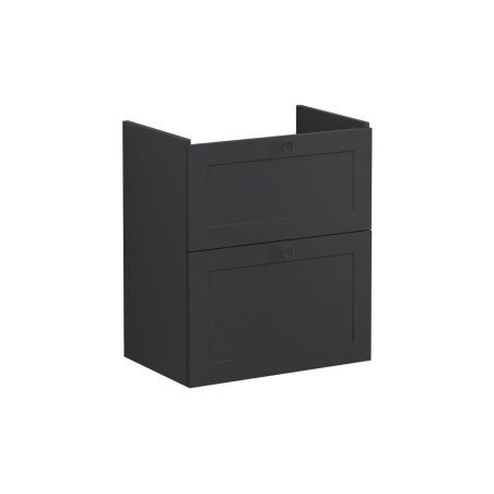 VitrA Root Classic 60cm 2 Drawer Slim Washbasin Unit - Matt