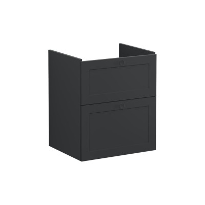 VitrA Root Classic 60cm 2 Drawer Washbasin Unit - Matt Graph