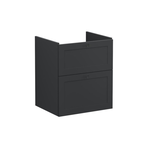 VitrA Root Classic 60cm 2 Drawer Washbasin Unit - Matt Graph